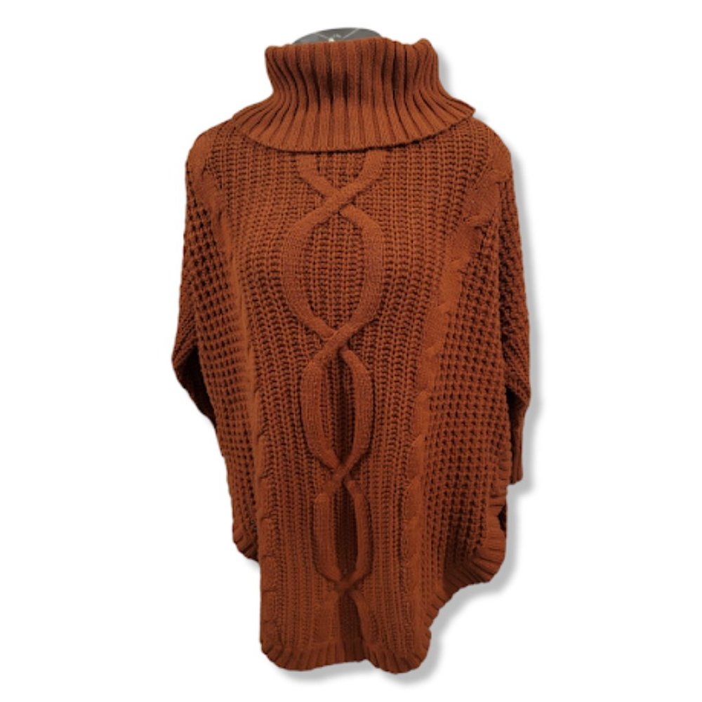Express Brown Chunky Knit Sweater- L